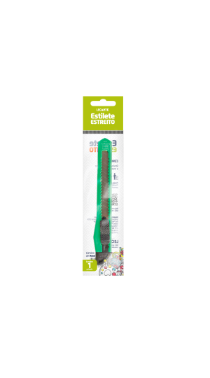 ESTILETE PLASTICO COLORIDO ESTREITO 9MM JOCAR