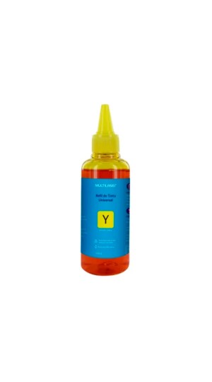 REFIL DE TINTA COMPATIVEL UNIVERSAL P/ EPSON HP CANON AMARELO 100ML. MULTILASER