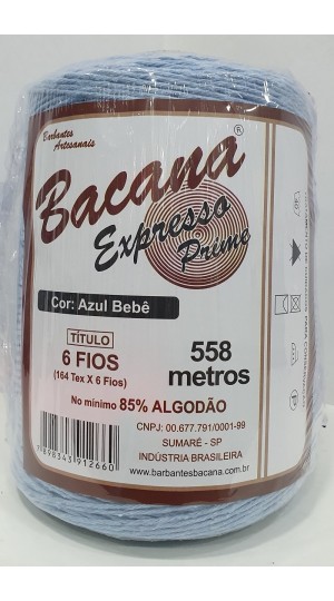 BARBANTE EXPRESSO AZUL BEBÊ 6 FIOS 600G.