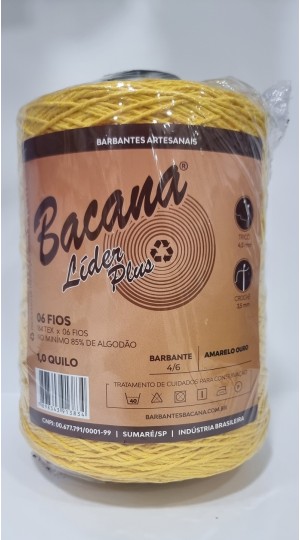 BARBANTE LIDER PLUS AMARELO OURO 6 FIOS 1,0KG.