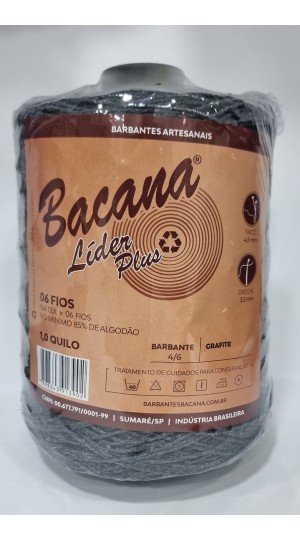 BARBANTE LIDER PLUS GRAFITE 6 FIOS 1,0KG.