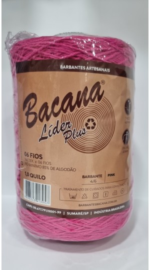 BARBANTE LIDER PLUS PINK 6 FIOS 1,0KG.