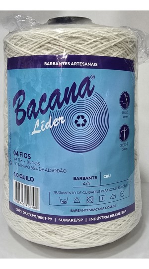BARBANTE BACANA CRU 4 FIOS 1,0KG.