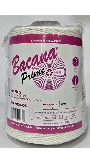 BARBANTE BACANA CRU 8 FIOS 600G.