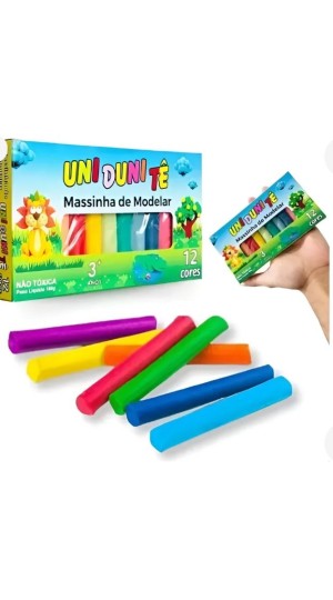 MASSA DE MODELAR C/12 CORES 180G. UNI DUNI TÊ